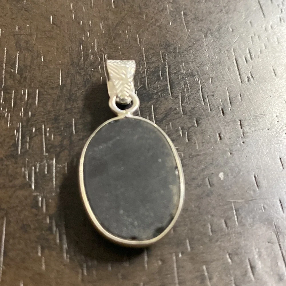 Dichoric Glass Sterling Silver Pendant - Picture 2 of 4